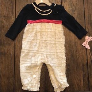 Lace bottom romper/jumpsuit